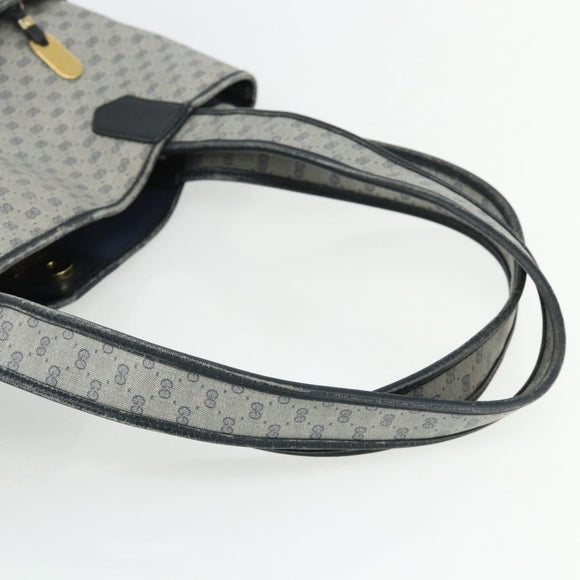 GUCCI GG Supreme Tote Bag PVC Navy Gold 002 39 0054 Auth 176695