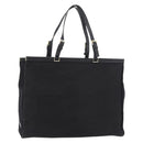 PRADA Tote Bag Canvas Black Gold Auth 176696-1