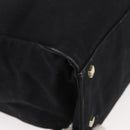 PRADA Tote Bag Canvas Black Gold Auth 176696-9