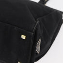 PRADA Tote Bag Canvas Black Gold Auth 176696-14