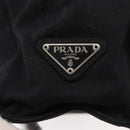 PRADA Tote Bag Canvas Black Gold Auth 176696-17