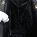 PRADA Tote Bag Canvas Black Gold Auth 176696-18