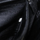 PRADA Tote Bag Canvas Black Gold Auth 176696-12