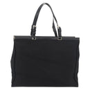 PRADA Tote Bag Canvas Black Gold Auth 176696-2