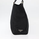 PRADA Tote Bag Canvas Black Gold Auth 176696-4