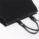 PRADA Tote Bag Canvas Black Gold Auth 176696-6