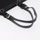 PRADA Tote Bag Canvas Black Gold Auth 176696-7