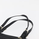PRADA Tote Bag Canvas Black Gold Auth 176696-8
