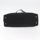 PRADA Tote Bag Canvas Black Gold Auth 176696-5