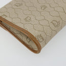 Christian Dior Honeycomb Canvas Chain Shoulder Bag PVC Beige Gold Auth 176698-13