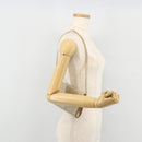 Christian Dior Honeycomb Canvas Chain Shoulder Bag PVC Beige Gold Auth 176698-21