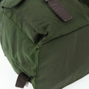 PRADA Backpack Nylon Silver Khaki Auth 176699-15