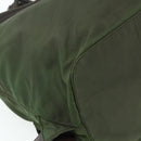 PRADA Backpack Nylon Silver Khaki Auth 176699-17