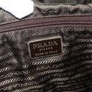 PRADA Backpack Nylon Silver Khaki Auth 176699-20