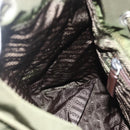 PRADA Backpack Nylon Silver Khaki Auth 176699-22