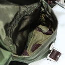 PRADA Backpack Nylon Silver Khaki Auth 176699-25