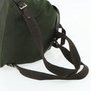 PRADA Backpack Nylon Silver Khaki Auth 176699-9