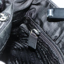 PRADA Chain Hand Bag Nylon Black Auth 176700-20