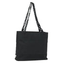 PRADA Chain Hand Bag Nylon Black Auth 176700-1