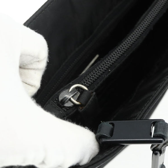PRADA Chain Hand Bag Nylon Black Auth 176700
