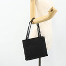 PRADA Chain Hand Bag Nylon Black Auth 176700-25