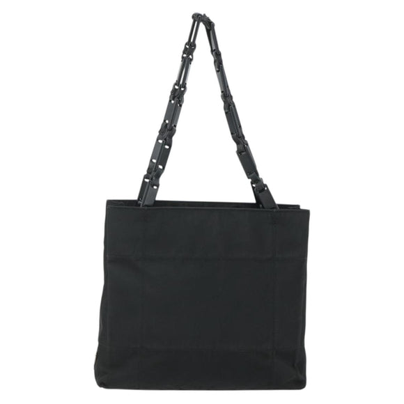 PRADA Chain Hand Bag Nylon Black Auth 176700