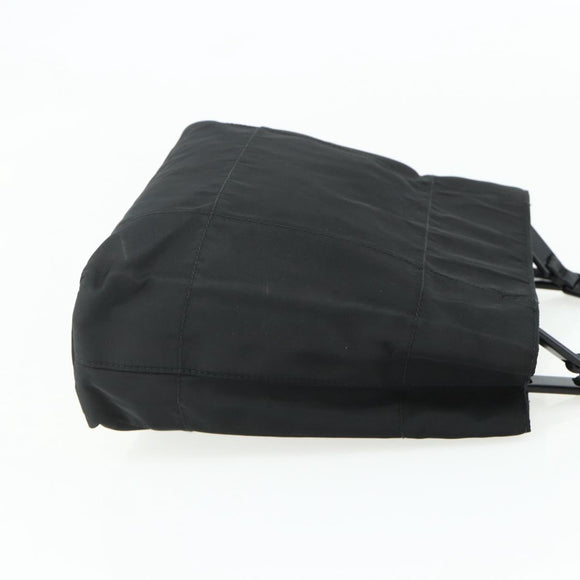 PRADA Chain Hand Bag Nylon Black Auth 176700
