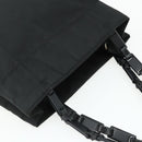 PRADA Chain Hand Bag Nylon Black Auth 176700-6