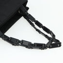 PRADA Chain Hand Bag Nylon Black Auth 176700-7