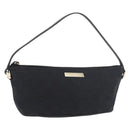 GUCCI GG Canvas Accessory Pouch Black Gold 039 1103 2123 Auth 176701-1
