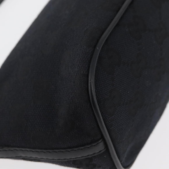 GUCCI GG Canvas Accessory Pouch Black Gold 039 1103 2123 Auth 176701