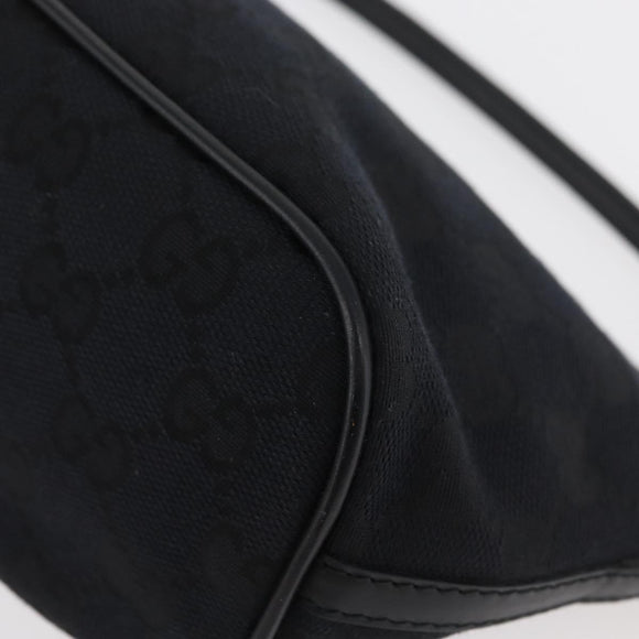 GUCCI GG Canvas Accessory Pouch Black Gold 039 1103 2123 Auth 176701