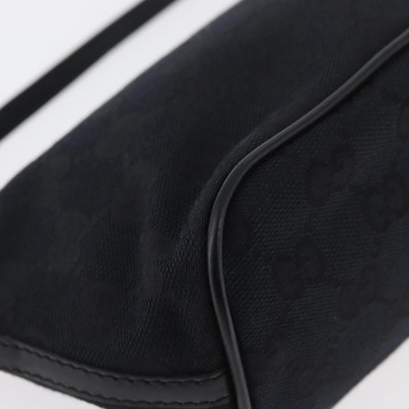 GUCCI GG Canvas Accessory Pouch Black Gold 039 1103 2123 Auth 176701