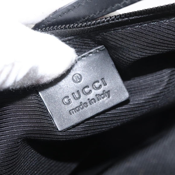 GUCCI GG Canvas Accessory Pouch Black Gold 039 1103 2123 Auth 176701