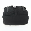 PRADA Backpack Nylon Silver Black Auth 176702-5