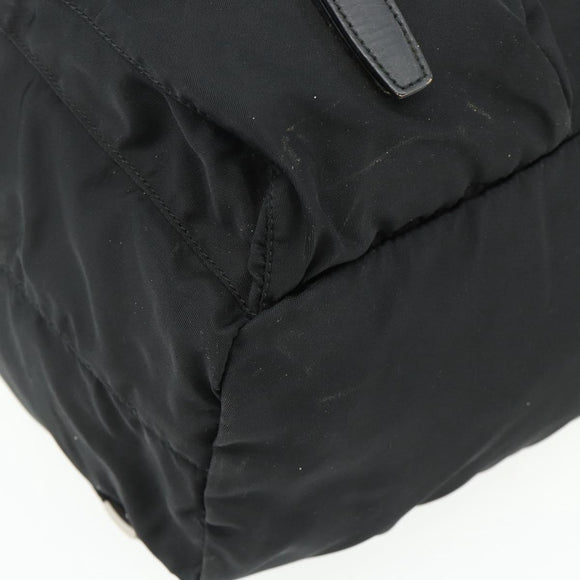 PRADA Backpack Nylon Silver Black Auth 176702