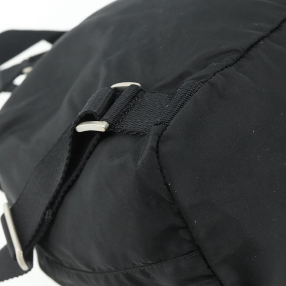 PRADA Backpack Nylon Silver Black Auth 176702