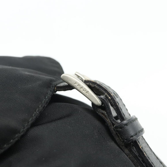 PRADA Backpack Nylon Silver Black Auth 176702