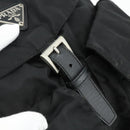 PRADA Backpack Nylon Silver Black Auth 176702-19