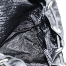 PRADA Backpack Nylon Silver Black Auth 176702-21
