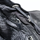 PRADA Backpack Nylon Silver Black Auth 176702-23