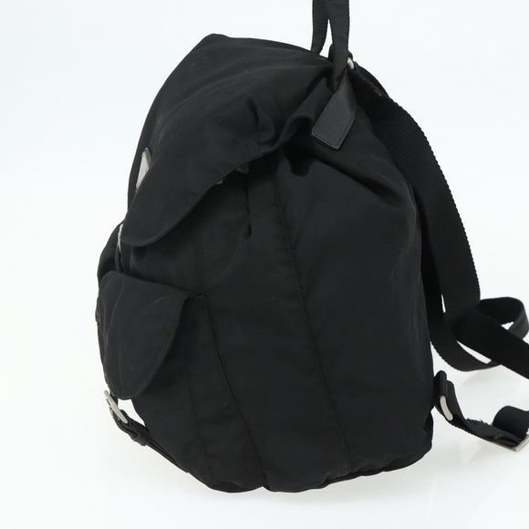 PRADA Backpack Nylon Silver Black Auth 176702