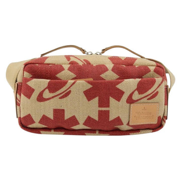 Vivienne Westwood Shoulder Bag Canvas Beige Silver Auth 176706A - 0