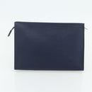 SAINT LAURENT Clutch Bag PVC 2 Set Black Navy Auth 176707-10