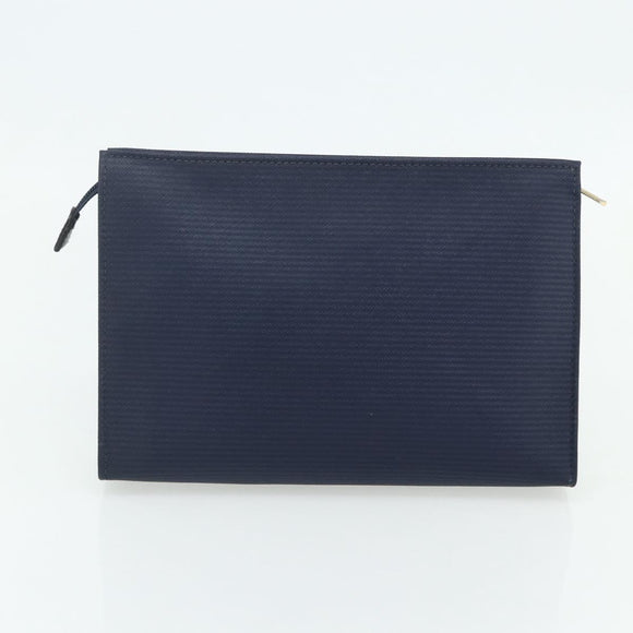 SAINT LAURENT Clutch Bag PVC 2 Set Black Navy Auth 176707
