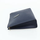SAINT LAURENT Clutch Bag PVC 2 Set Black Navy Auth 176707-11