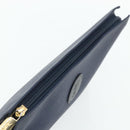 SAINT LAURENT Clutch Bag PVC 2 Set Black Navy Auth 176707-12