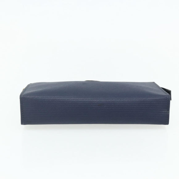 SAINT LAURENT Clutch Bag PVC 2 Set Black Navy Auth 176707