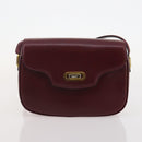 BALLY Shoulder Bag Leather 2 Set Brown Bordeaux Auth 176708-10