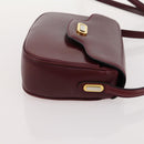 BALLY Shoulder Bag Leather 2 Set Brown Bordeaux Auth 176708-12
